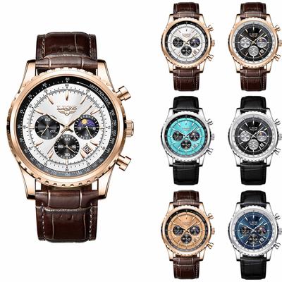 Pánske vodotesné luminiscenčné bežecké hodinky s budíkom