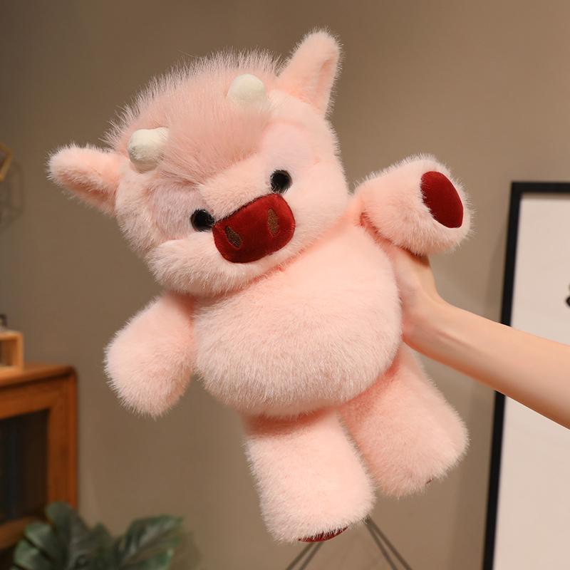 Adorable Highland Cattle Plush Toy 40cm Huggables Running Cow Stuffed Animal Made With Premium Soft Fabric, Soothing Companion