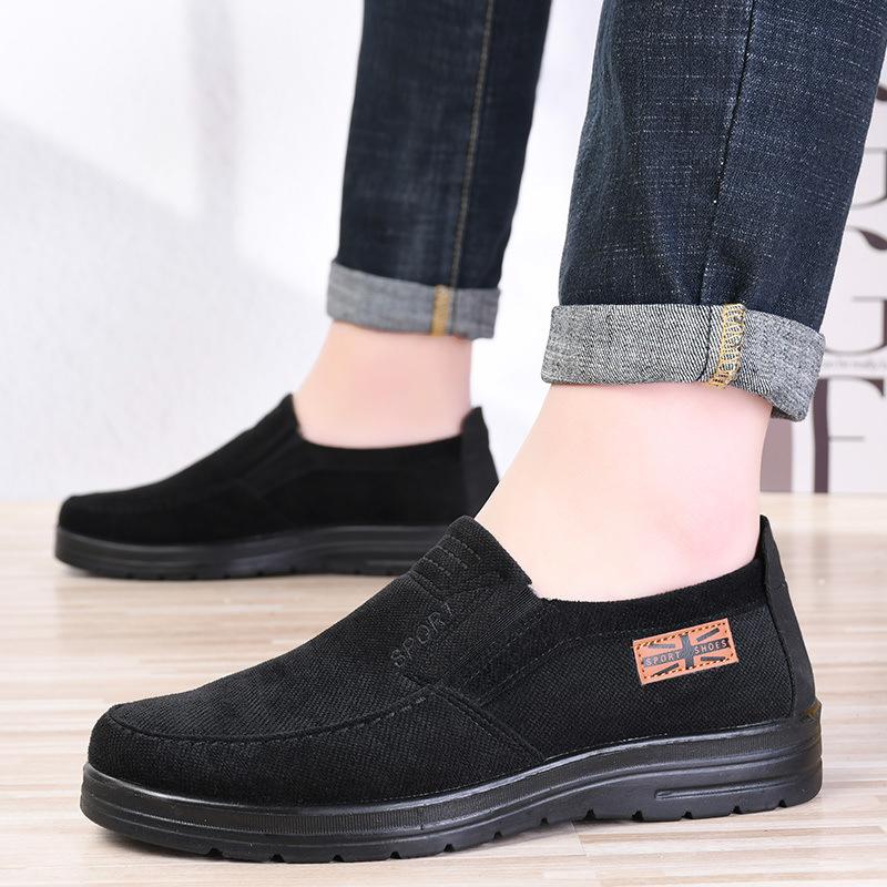 Hy ****** und Herbst Alte ******* Stoffschuhe Herren Vielseitige S**t-Sohlenstoffschuhe Ein Pedal Atmungsaktiv Polyurethan Mittelalterliche und ältere Väter