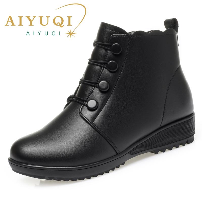 Fashion AIYUQI Women Winter Boots Anti Slip 2025 New Mom Snow Boots Warm Wool Large Size 41 42 43 Women Ankle Boots