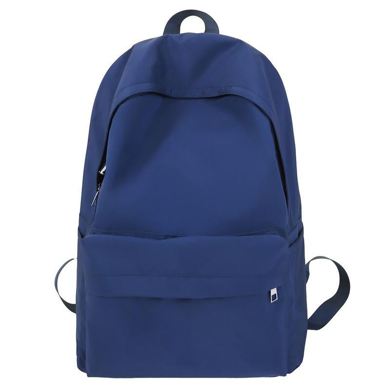 Schoolbag Large Capacity Solid Color Backpack Women's Casual ins Fashion Versatile Junior High School Student School Bag Korean Version Simple Travel 