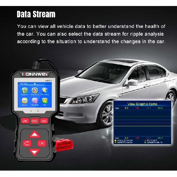 2026 KONNWEI KW320 Car Scanner OBD2 EOBD Fault Diagnostic Tools Professional Auto Scanner Live Data Read Erase Codes DTC Lookup