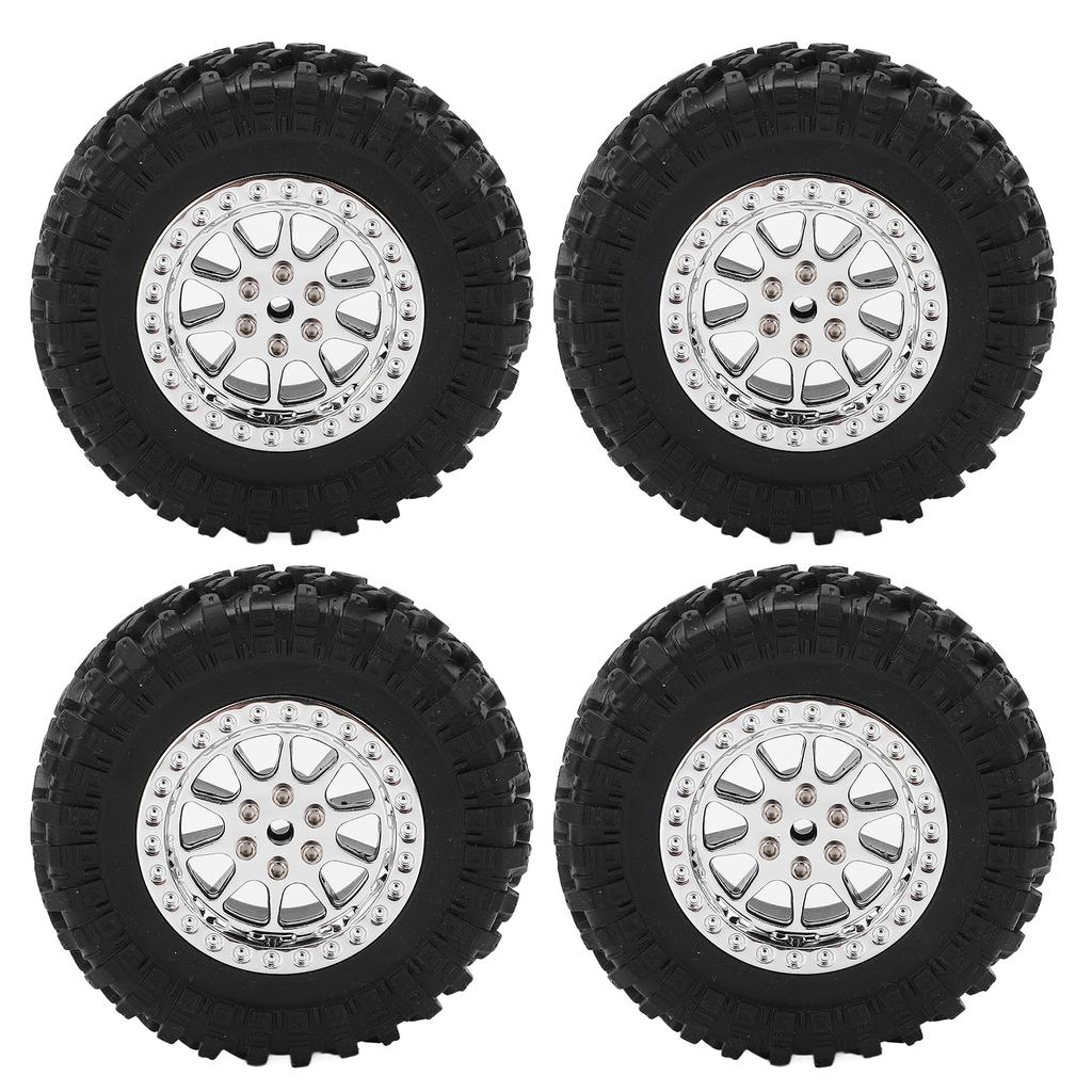4PCS RC Car Tires Tyre Wheel for MN D90 D91 D99 D99S D86 RC Car Spare Upgrades AccessoriesR789S Silver