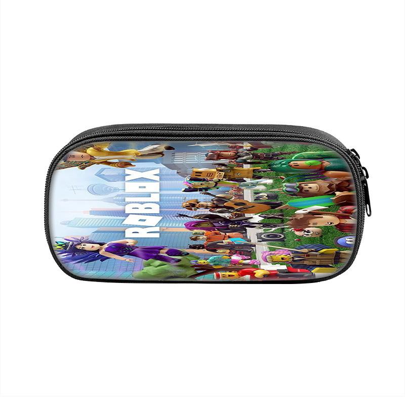 New Trendy Pencil Case for Elementary Middle School Students, Boys and Girls, Roblox Stylish Cartoon Pencil Case, Large Capacity Stationery Box KTB