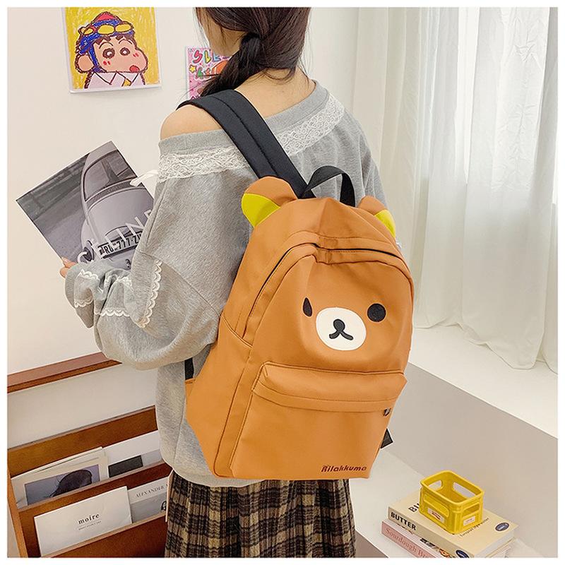 Kawaii Niedlicher Bär Rilakkumas Rucksack Große Kapazität Anime Cartoon Rucksack Stilvolle Studenten Schultasche Umhängetaschen Schultasche