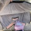 Pink Kitty Universal Electric Car and Motorcycle Windshield Cover with Fleece Lining - Waterproof and Windproof for All Seasons