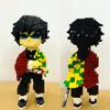 Hot Sale Japanese Anime Characters Micro Building Blocks Toys Demon Slayer Anime Figures Mini Bricks Kids Gifts