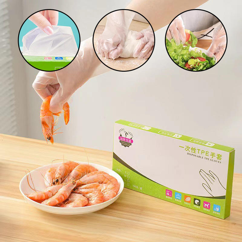 Disposable PVC Kitchen Gloves, Food Safe & Thickened - Perfect for Cooking, Baking, Dishwashing, Hair Dye & Daily Cleaning
