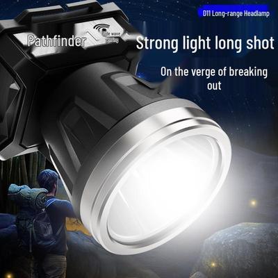 Tanlu Feng Long-Lasting Waterproof Headlamp with Battery Display and Large Reflector for Outdoor Fishing