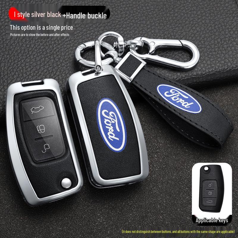 Key Case Cover Shell for Ford Fiesta, Focus (2009-2014), and 17 Years Ecosport Models