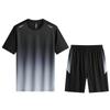 Fitness Clothes Men's Ice Silk Quick Drying Sportswear Set Short Sleeved Morning Running Badminton Basketball Training Room Shorts