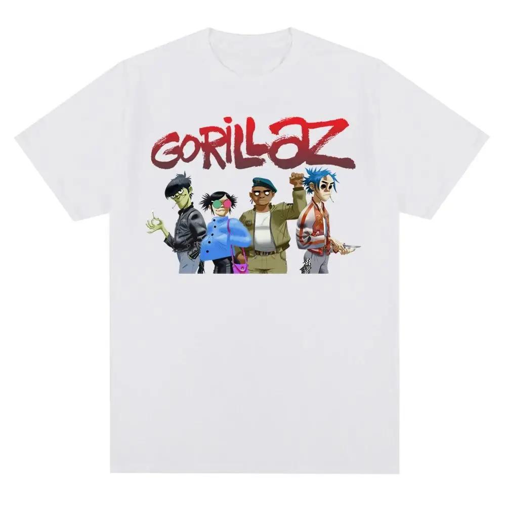 Music Band Gorillazs Punk Rock Print T Shirt 90s Casual Fashion Short Sleeve Plus Size T Shirt Unisex Harajuku Summer Tees