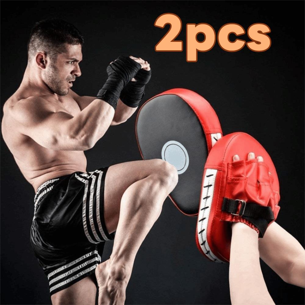2Pcs PU Leather Curved Boxing Hand Target Thickened Karate Kick Pads Boxing Punching Bag School
