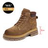 Cattle velvet thick-soled Martin boots women's spring new soft-soled retro casual fashion short boots frosted tooling boots