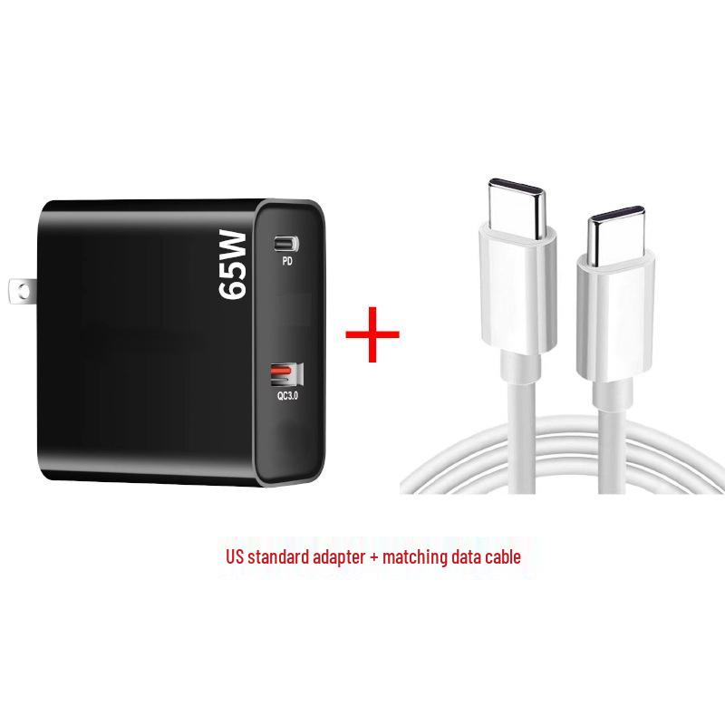 65W GaN PD Fast Charger: USB-C Travel Plug for Phones & Laptops (EU Standard)