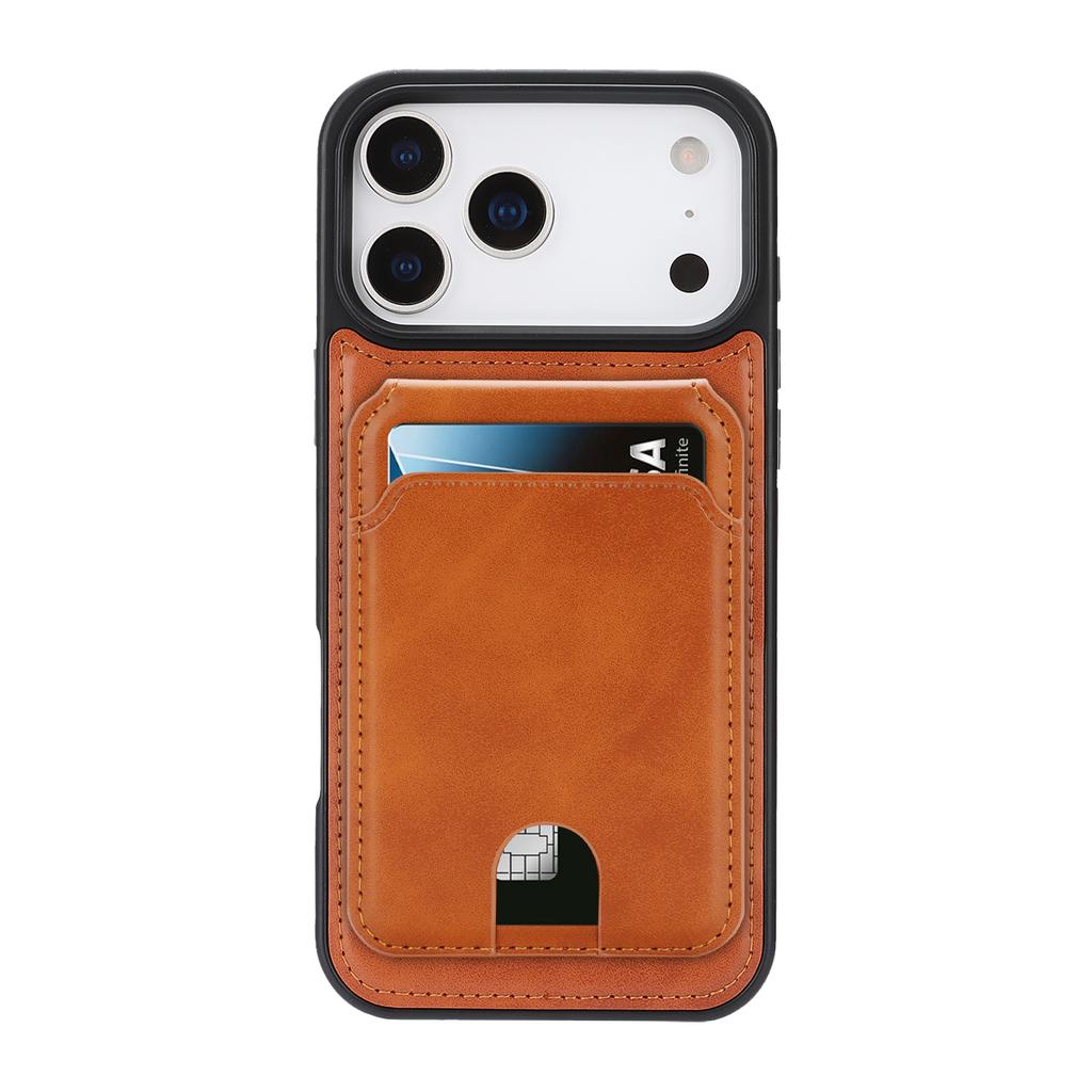 Luxury Business Magnetic Cards Solt Leather Case For iPhone 17 Pro Max 16 Plus 15 14 13 12 kickstand 360 Shockproof RFID Cover