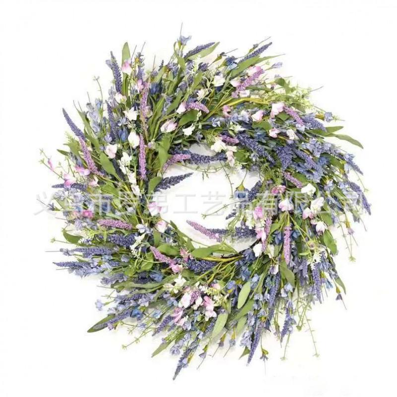 Easter Wreath Decor With Artificial Daisies Sunflowers Door Wall Hanging Home Party Decoration