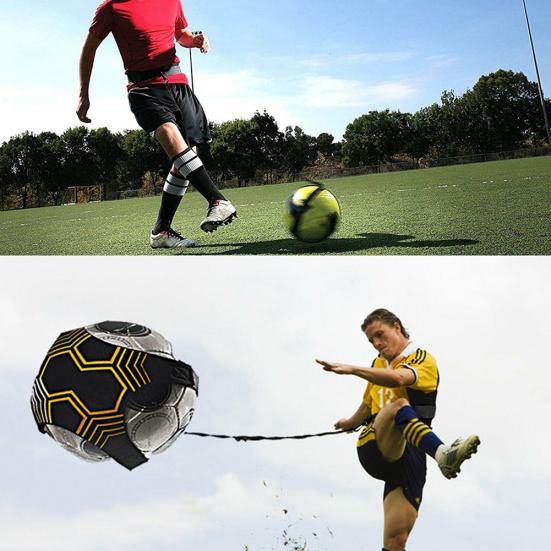 Adjustable Football Kick Trainer Soccer Kicker Training Aid Equipment Waist Belt