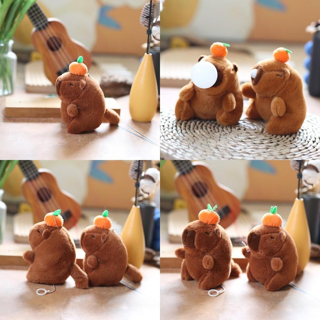 Plush Capybara Stuffed Toy With Wiggling Tail For Kids Gift And Decor Bag