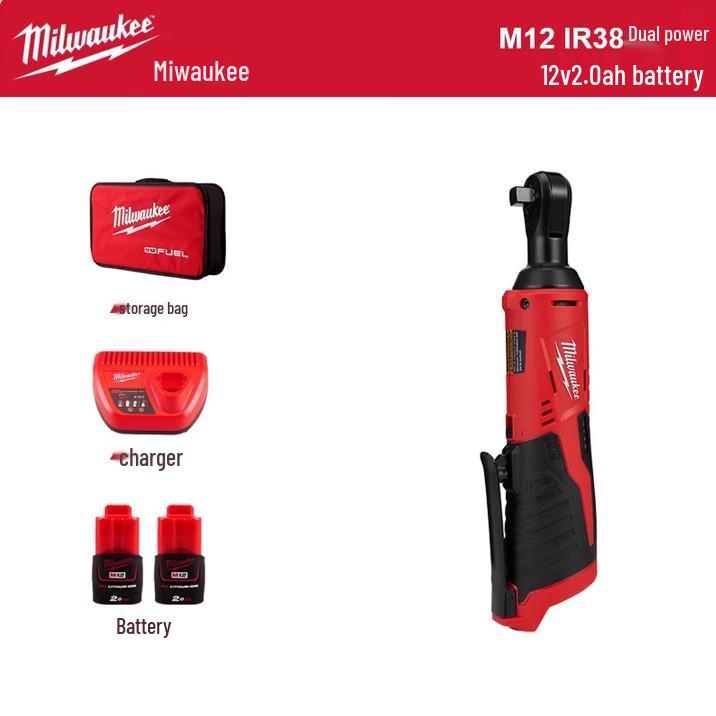 Milwaukee M12 Cordless 3/8  Ratchet Wrench IR-202B