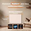 Radiateur électrique fixe connecté WiFi à inertie sèche céramique - BESTHERM - NESSA CONNECT 1000W - horizontal blanc