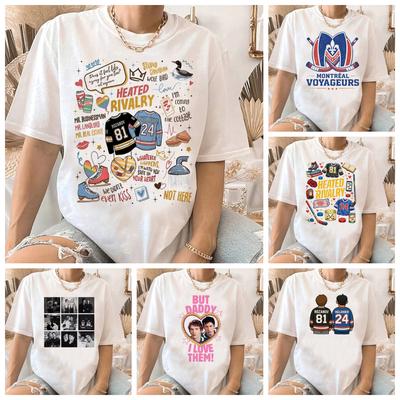 Hot Heated Rivalry Print T Shirt Women Graphic Cartoon Tops Gothic Vintage TShirt Fashion Y2k Streetwear Clothing
