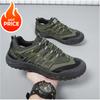 2025 New Men's Casual Sport Shoes Autumn Breathable Leather Mesh Splicing Lightweight Work Shoes Trendy Climbing Shoes