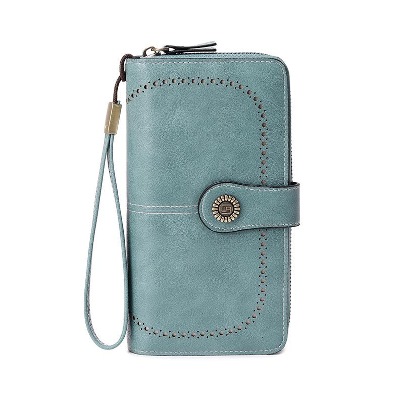 New Anti-theft Brush Women's Wallet Long Zipper Wallet Large Capacity Clutch Bag