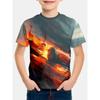 Zomer Kinder T-shirt met 3D Print Ronde Hals Mode Veelzijdig Trend Ademend Casual