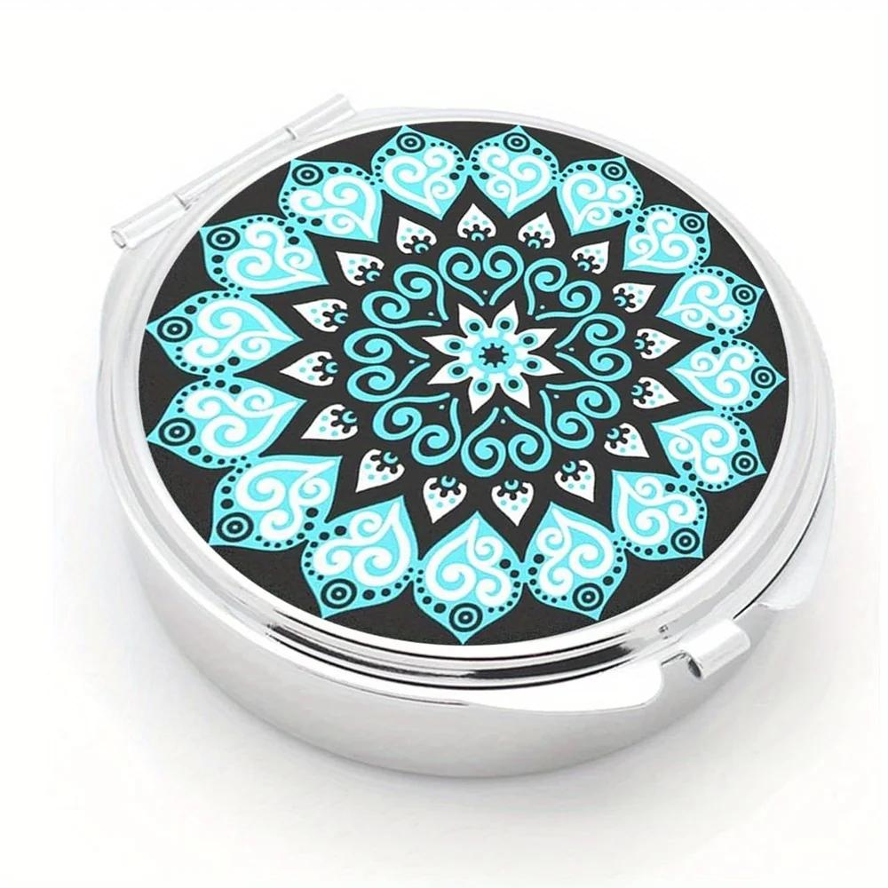 

Маленькая таблетница Милый контейнер для таблеток для путешествий Мини-контейнер для таблеток Одинарный круглый металлический держатель для таблеток Органайзер для ежедневных лекарств Упругий