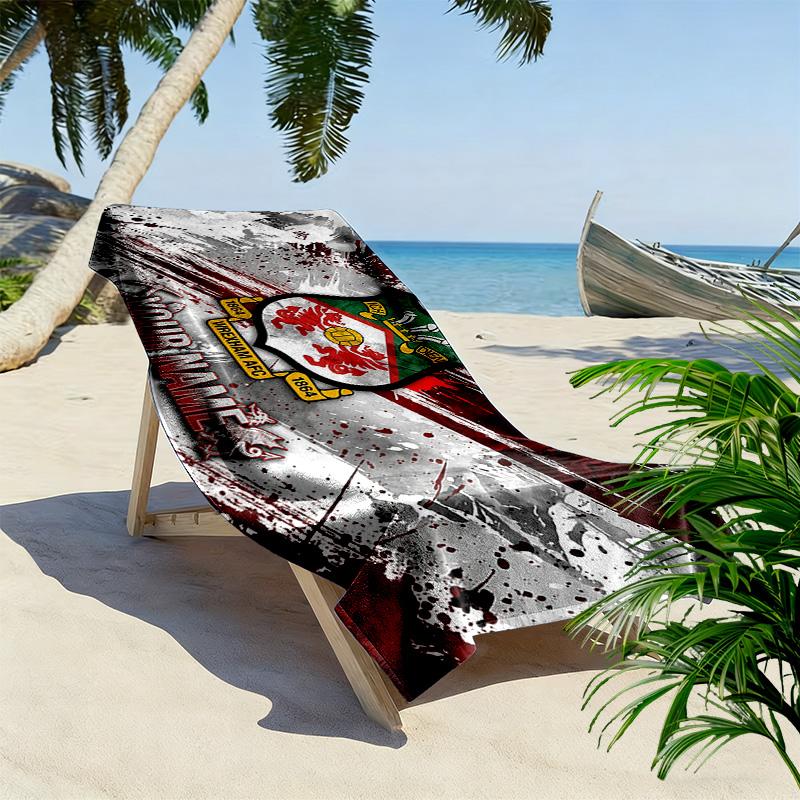 Wrexham AFC Druck Strandtuch, Großes Weiches Schnelltrocknendes Handtuch für Strand Camping Schwimmen