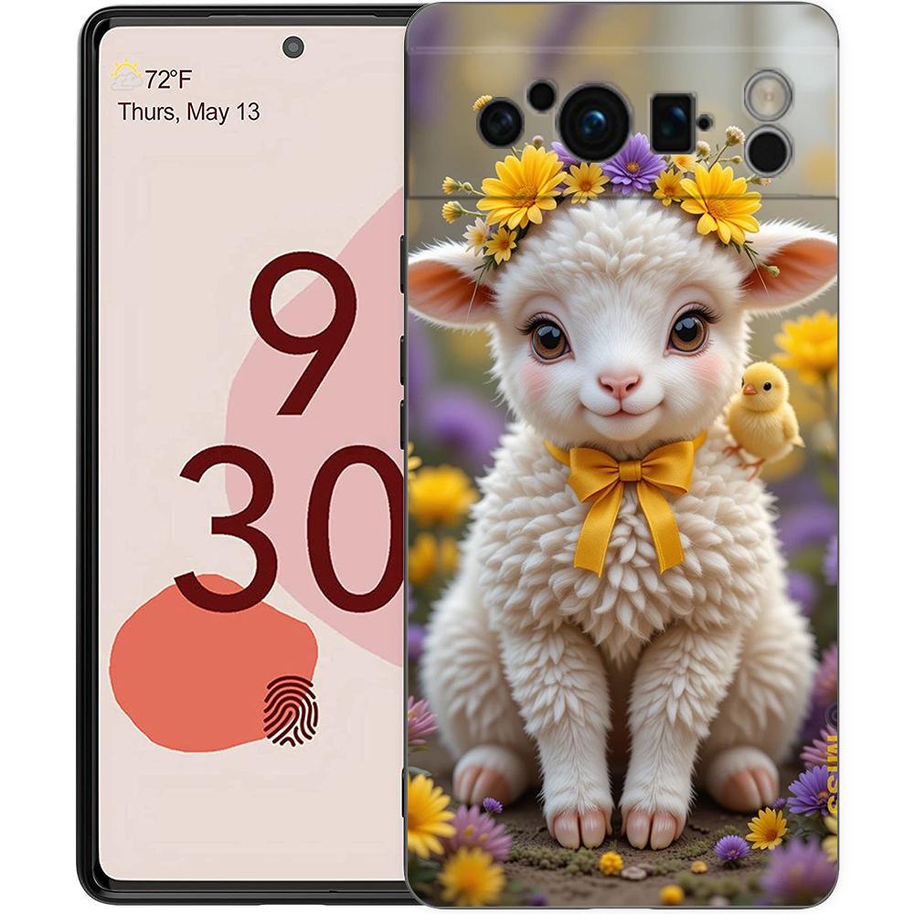 

Чехол для телефона Google Pixel 10 9 8 7 6 7A 6A Pro Ударопрочный Мягкий ТПУ 10 9 Pro XL Корпус Capas Милый Ягненок Ангел Овца Pixel 7
