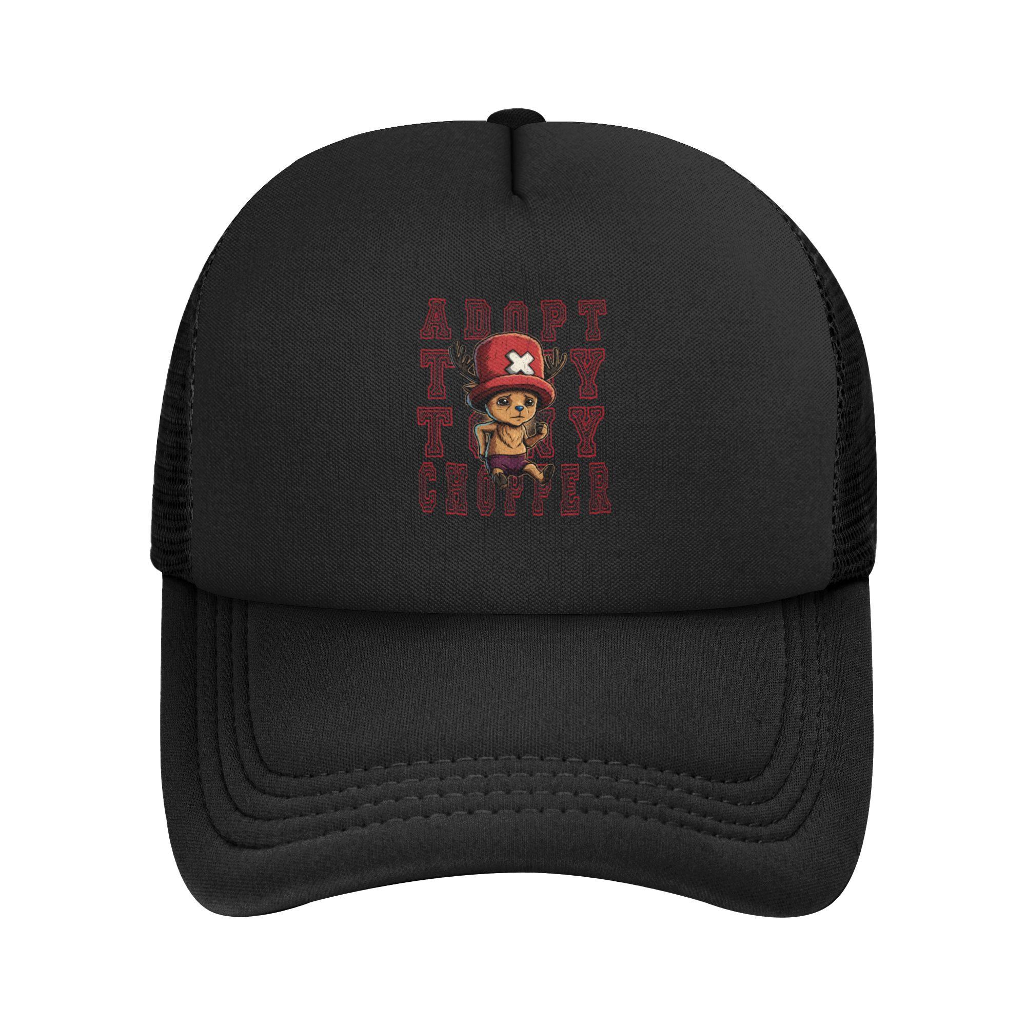 Adult cute Tony Tony Chopper onepieces Trucker Hat HipHop Mesh Baseball Cap Polyester Hats Adjustable Racing Cap Summer One Size