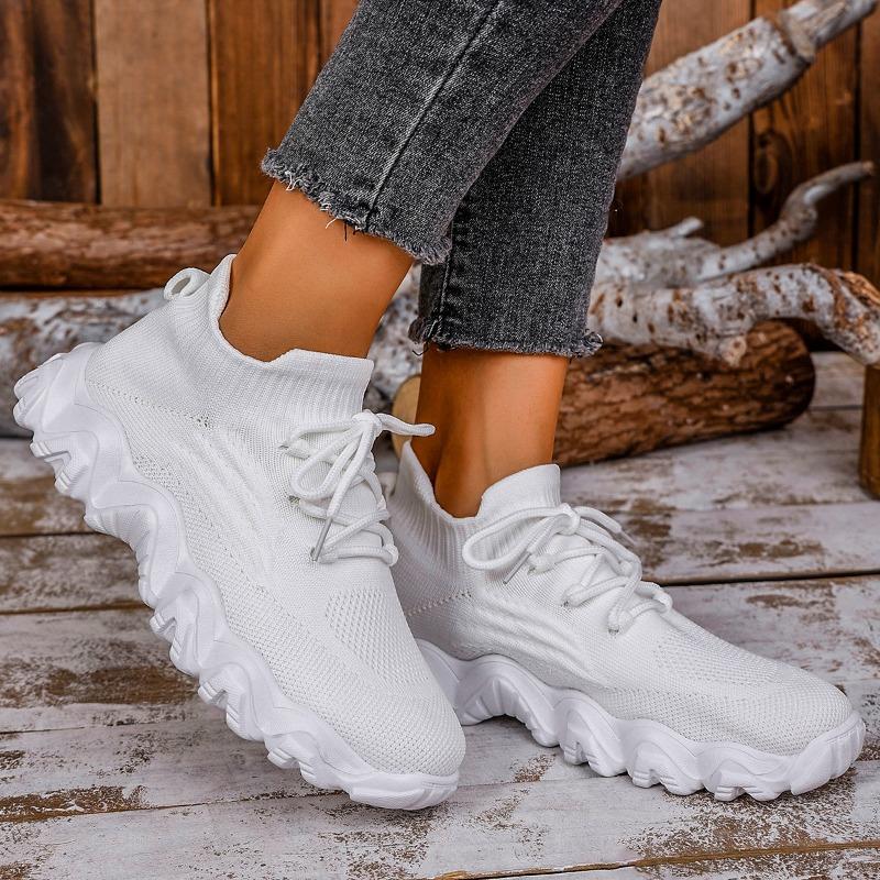 Plus-size Sneakers, Breathable Fly-knitted Socks, and Slip-ons