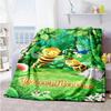Biene Maja Customize Text Blanket Multi-purpose Customizable Blanket Warmthful Decor for Sofa Livingroom Office Chair Living Room