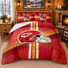 Printed 3Pcs Bedding Set Kansas City Chiefs Pattern Bed Sheet Pillowcase For Bedroom Decor