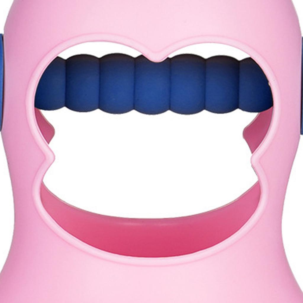 Baby Beißring Silikon Sicher Gratfrei Anti-Fall Beruhigender Hand-Schnuller für Säuglinge Rosa