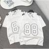 Women's V-neck Fashion Jersey Loose T-shirt Short Sleeve Top