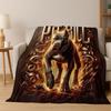 2026 New French Bulldogs Pit Bull Dogs Flannel Blanket,Cozy Soft Throw Blanket for Home Bedroom Bed Sofa Picnic Cover Kids Gift