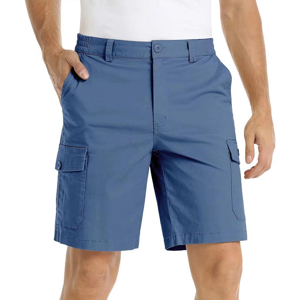 Men's Casual And Fashionable Work Pants - Men's Multi-pocket Golf Sport Five-inch Length Shorts