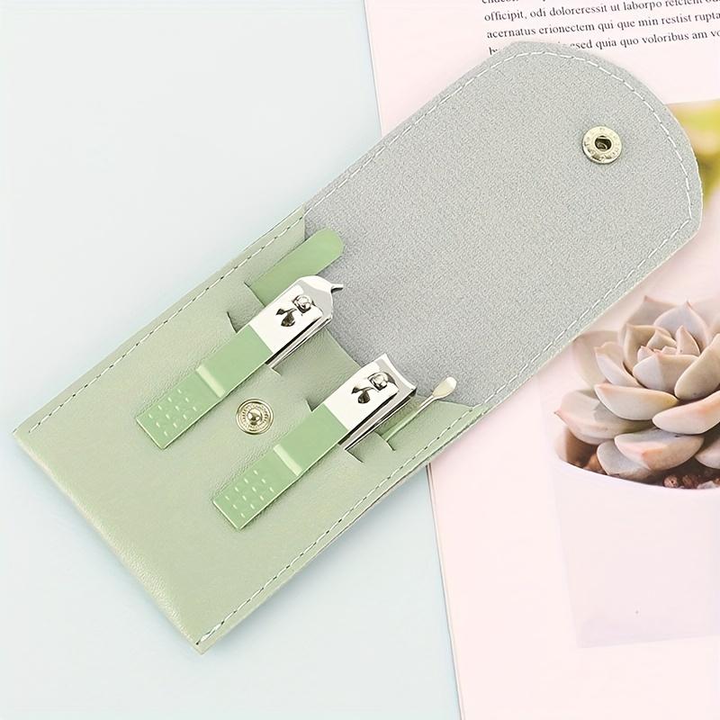 4pcs Professional Manicure Set, Stainless Steel Nail Clippers, Cuticle Nippers, Nail File, and Spoon Pusher Nail Tech Supplies