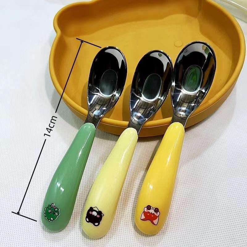 Ingot Head Soup Spoon Stainless Steel Tableware Teaspoons Home Children'S Tablespoons Ice Cream Shovel Kitchen Utensils