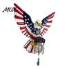 American Theme Holiday Gift Patriotic Bald Eagle Wall Sconce Light, 3D Relief Sculpture Mount Lamp, Vintage Style Lighting Flag Design with Warm Light