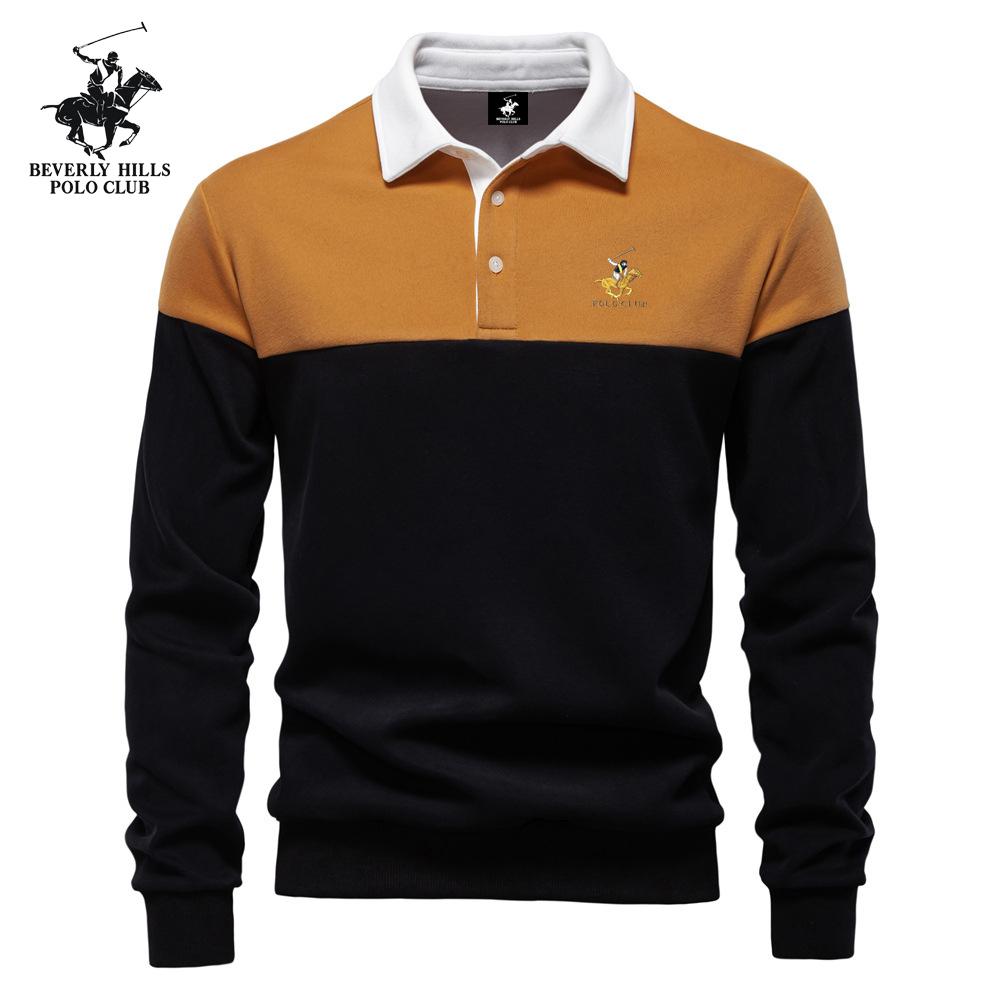 

POLO CLUB 2025 Spring New Long Sleeve Polo Neck Sweatshirt Pony Embroidered Men s Large Size High Quality Casual Men s Sweatshirt XXL