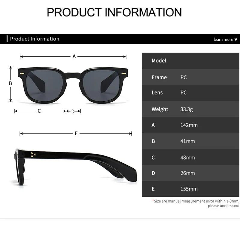 SHAUNA Retro Nagler Dame Square Solbriller Gradient Trending Men Shades UV400