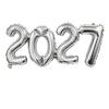 2027 Conjoined Foil Balloons Multicolor Number Design for New Year Party Graduation Ceremony Decoration