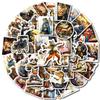 Boutique 50 Original Non-Repeating Anthropomorphic Animal Graffiti Stickers Pp Waterproof Decorative Stickers