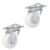 1/2/4Pcs White Nylon Rubber Caster Wheel Heavy Duty Swivel Casters New Furniture Roller