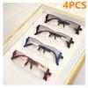 4-Pack Minimalist Bifocal Reading Glasses for WomenAnti-Blue Light Rimless Design Rectangular Shape Plastic Hinge