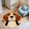 Vintage Dog  Round Area Rug,Carpet Rug for Living Room Bedroom Sofa Playroom Decor,Non-slip Floor Mat